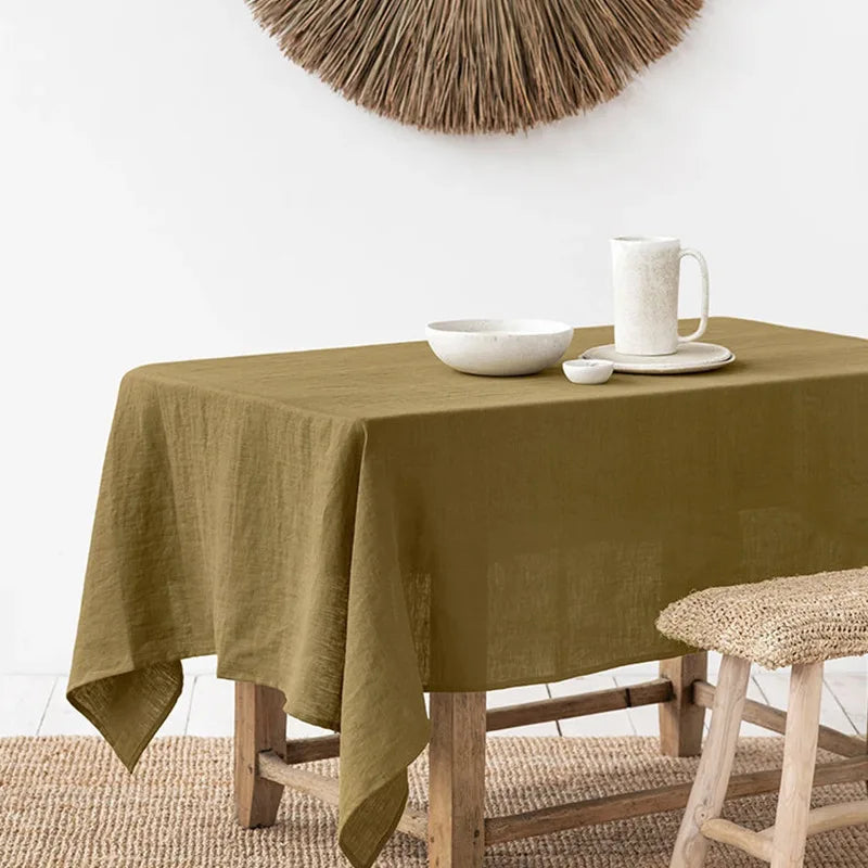 Premium 100% French Natural Linen Tablecloth, CT1001