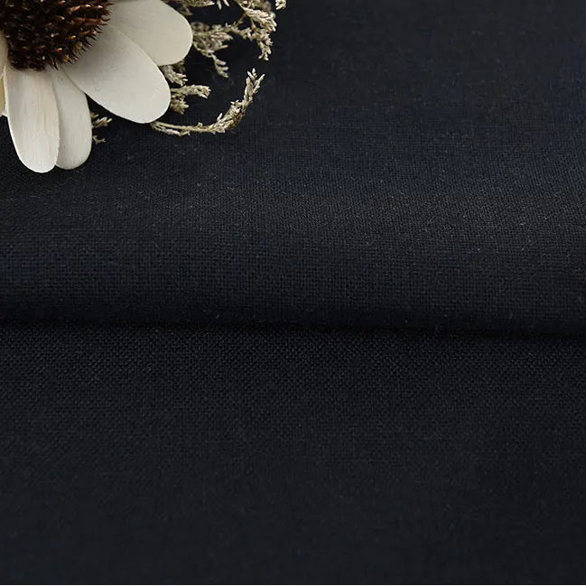 Solid Color Linen Cotton Fabric for Needlework, Embroidery and Patchwork, CA1001