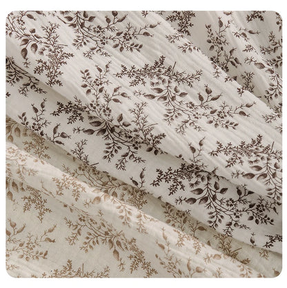 Vintage Botanical 100% Cotton Crepe Fabric | CA1010