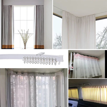 Flexible Bendable Curtain Track Set, Silent Room Divider & Window Rail, CH1004