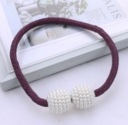 Pearl Magnetic Curtain Tie Back | No Drill Curtain Holder | Decorative Buckle