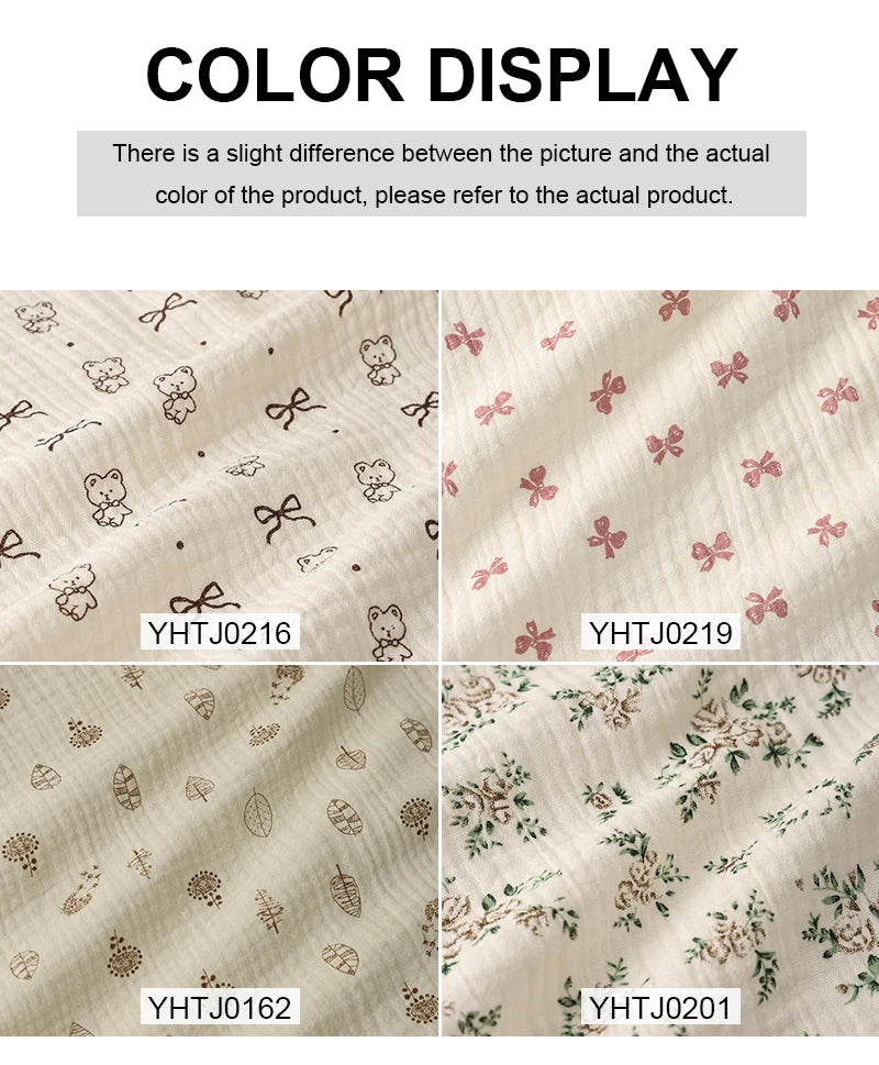 Whimsical Nature Print 100% Cotton Brocade Fabric | CA1013