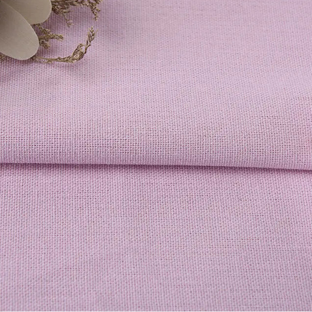 Solid Color Linen Cotton Fabric for Needlework, Embroidery and Patchwork, CA1001