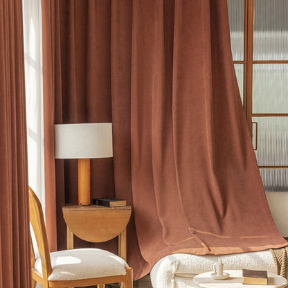 Burgundy Room Darkening Thermal Insulated Curtain | CD1037