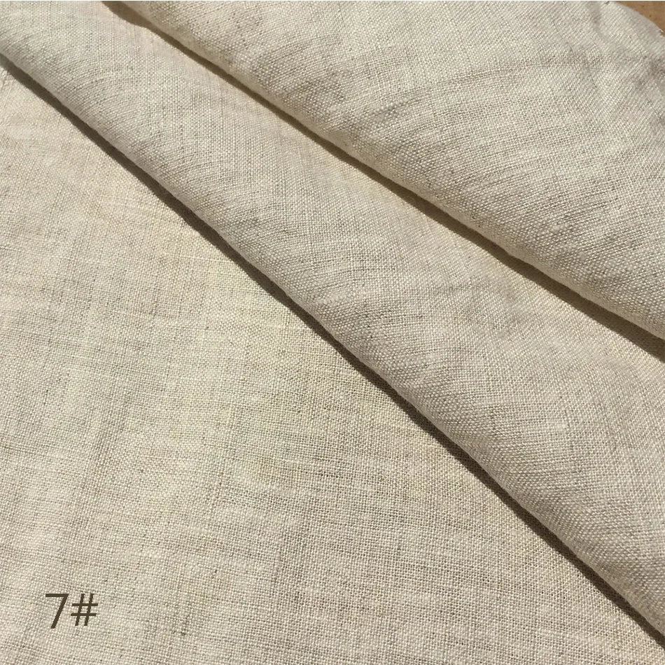 100% Premium French Linen Fabric By The Yard, 110"Width, CA1011