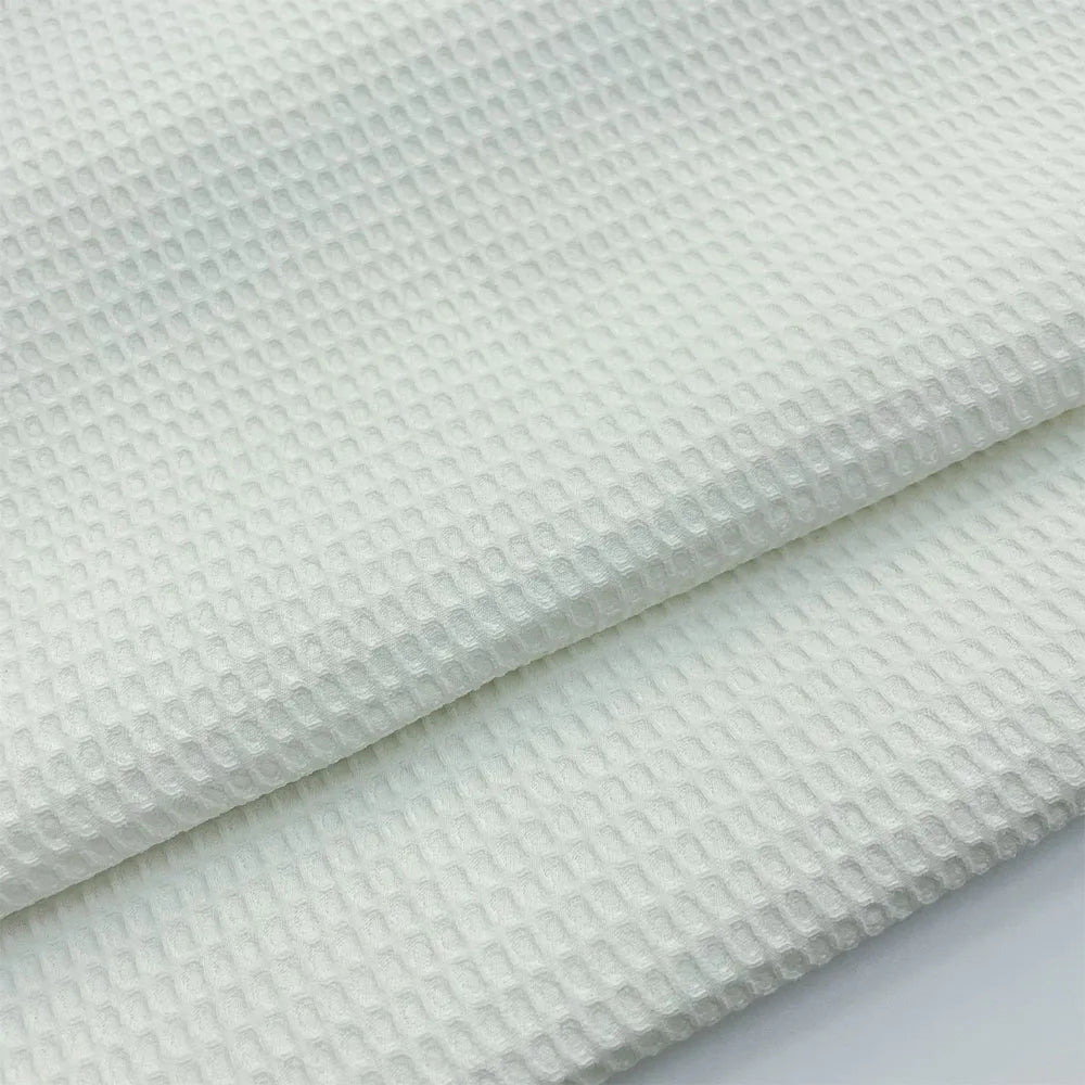 Premium Soft Waffle Weave Cotton Blend Fabric | Moisture-Absorbent, Quick-Dry Bubble Cloth For DIY Sleepwear, Towels & Modern Home Textiles | CA1015