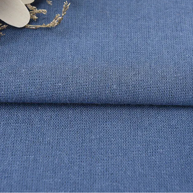 Solid Color Linen Cotton Fabric for Needlework, Embroidery and Patchwork, CA1001