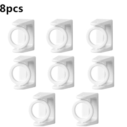 Modern Self-Adhesive Curtain Rod Bracket Hooks – No-Drill Wall Mount Holder (2/4/8 Pack) | CH1008