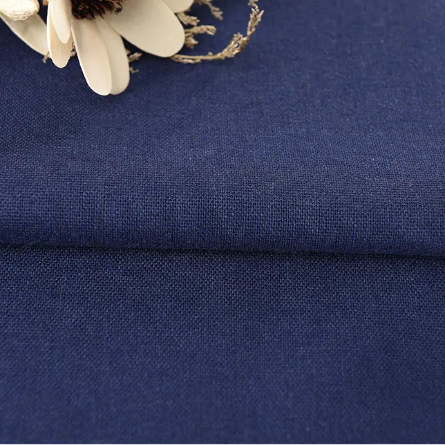 Solid Color Linen Cotton Fabric for Needlework, Embroidery and Patchwork, CA1001
