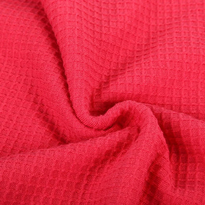 Premium Soft Waffle Weave Cotton Blend Fabric | Moisture-Absorbent, Quick-Dry Bubble Cloth For DIY Sleepwear, Towels & Modern Home Textiles | CA1015