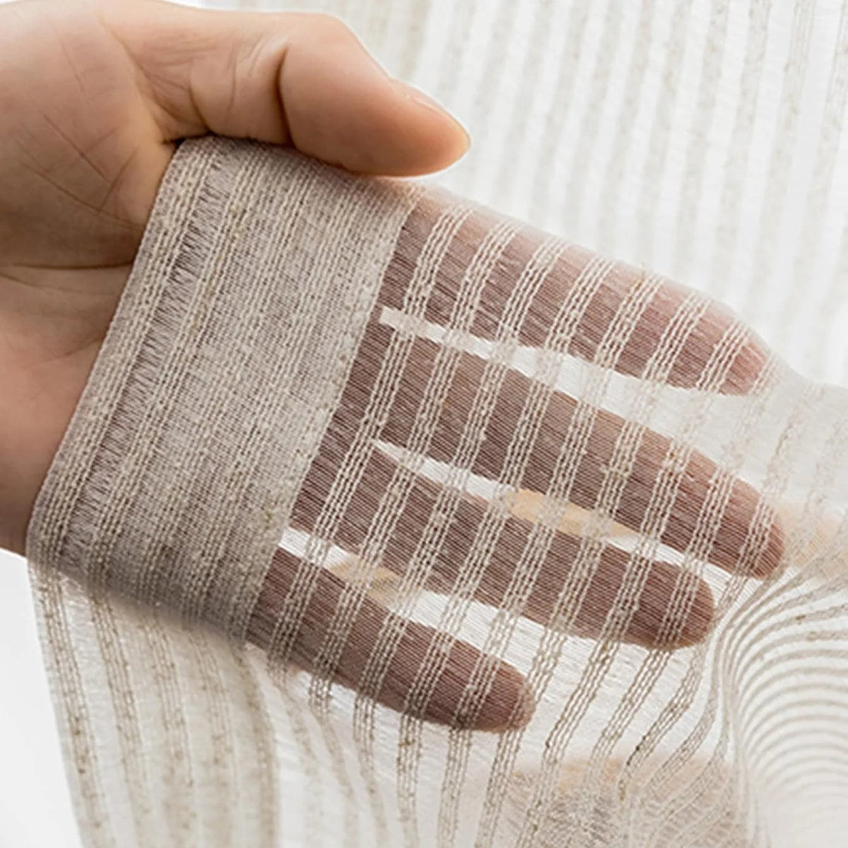 Striped Gauze Modern Sheer Curtain | CD1040