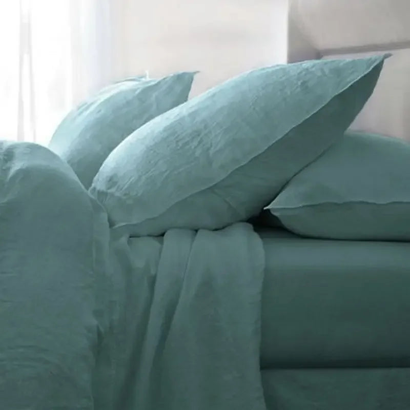 Premium 2-Piece 100% Pure Linen Throw Pillow Covers | Grade A Solid Color Decorative Shams with Hidden Zipper