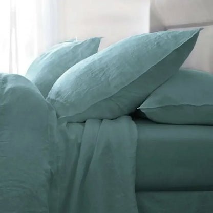 Premium 2-Piece 100% Pure Linen Throw Pillow Covers | Grade A Solid Color Decorative Shams with Hidden Zipper