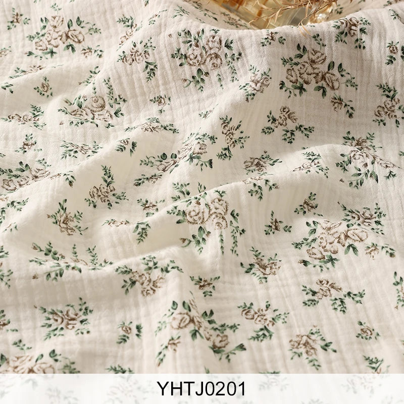 Whimsical Nature Print 100% Cotton Brocade Fabric | CA1013
