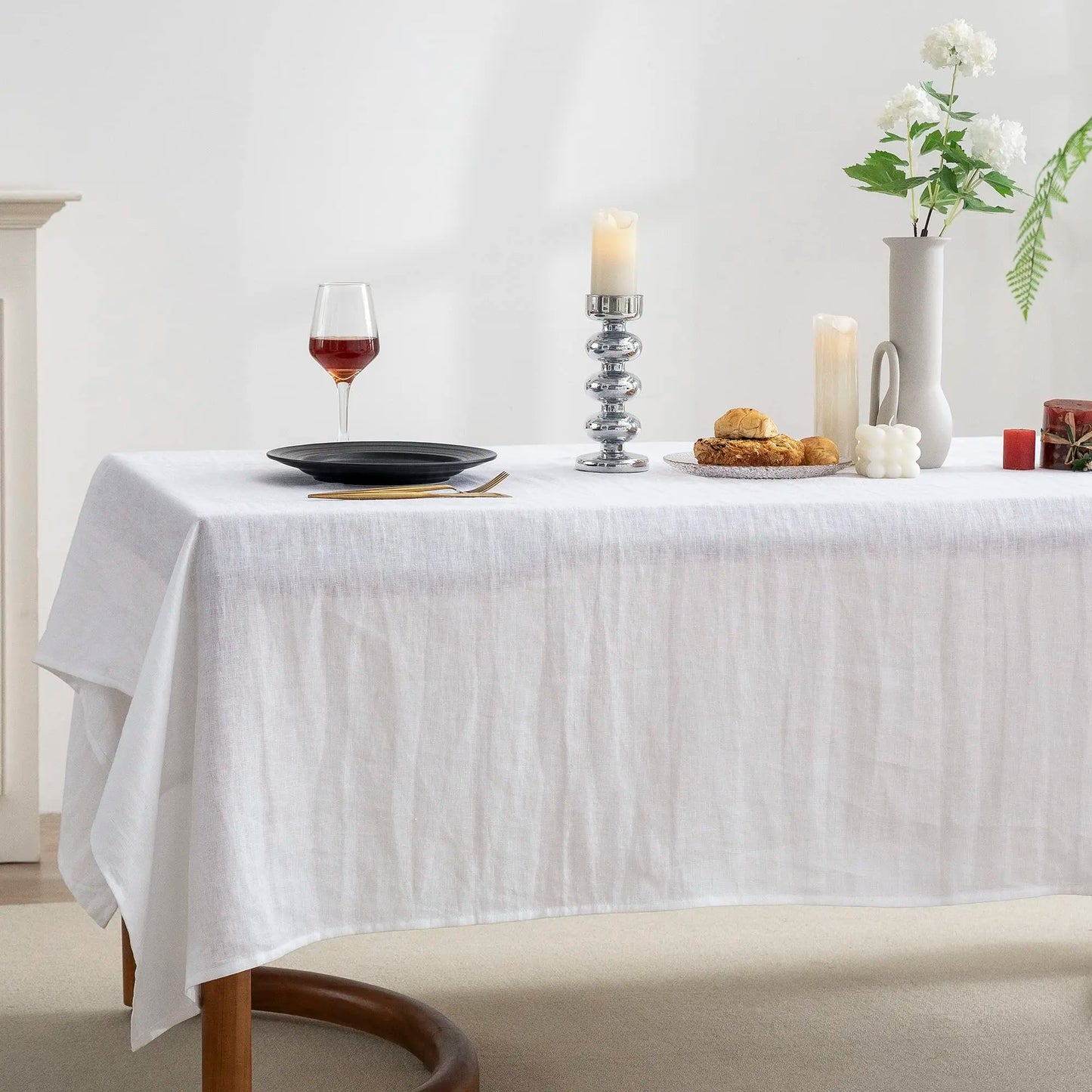 Premium 100% French Natural Linen Tablecloth, CT1001