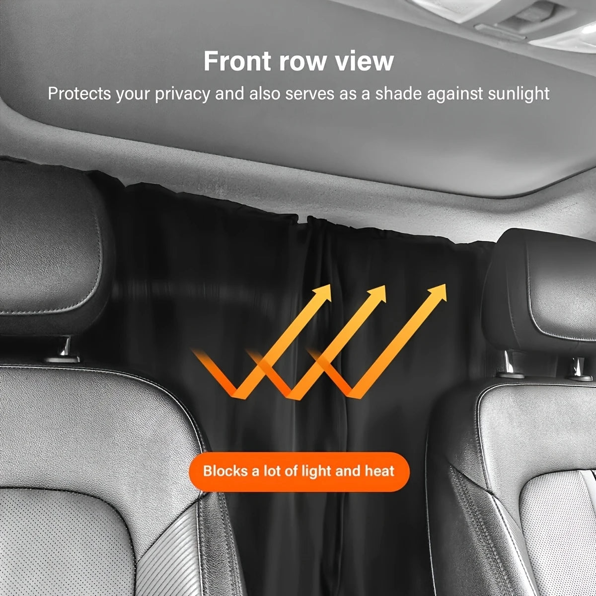 4-Piece Car Privacy Curtain Set | Synthetic Fiber Auto Window Shades for Travel, Napping & Car Camping | Detachable Interior Divider | CD1014
