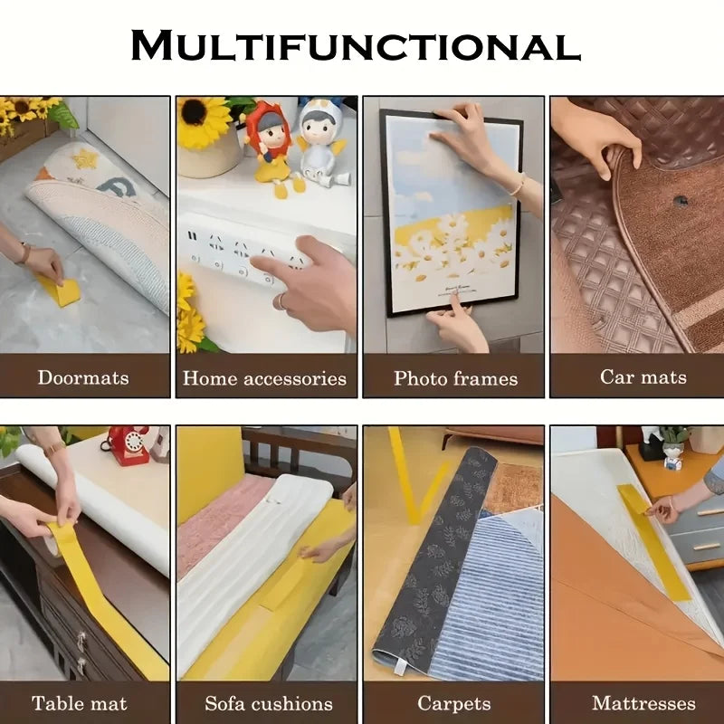 No-Sew Curtain Hemming Tape - 400" Multi-functional Fabric Adhesive Roll
