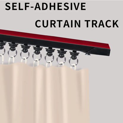 Self-Adhesive Curtain Track Kit, No-Drill Ceiling or Wall Mount | CH1017