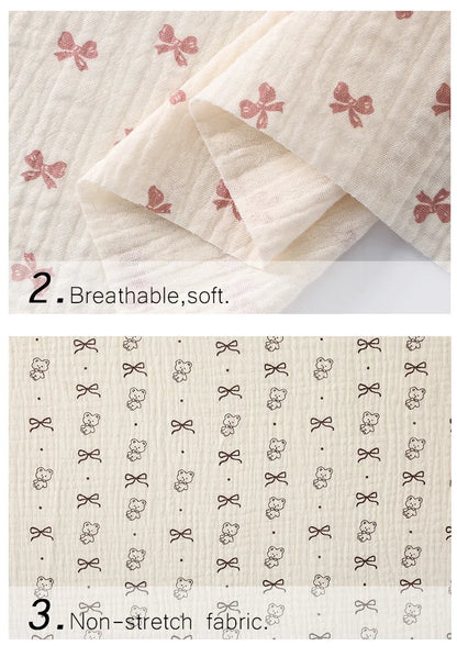 Whimsical Nature Print 100% Cotton Brocade Fabric | CA1013