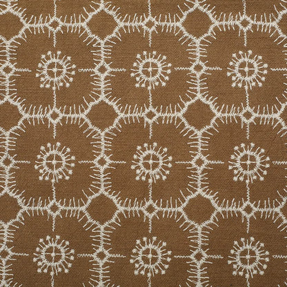 Geometric Cotton Linen Embroidered Jacquard Fabric By The Yard | CA1020