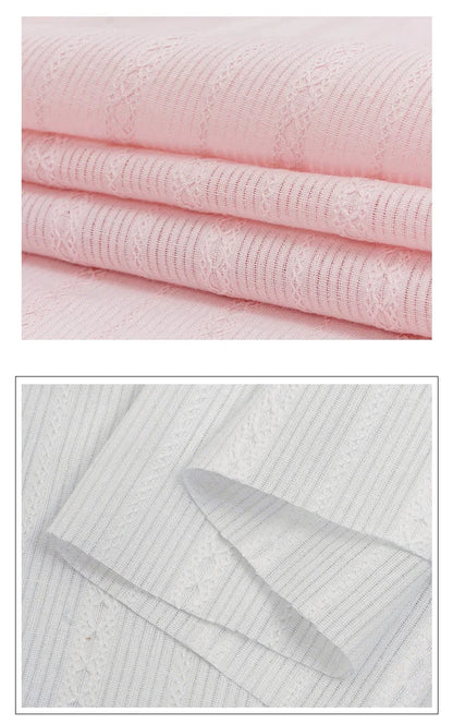 Delicate Embroidered Stripe 100% Pure Cotton Jacquard Fabric | CA1012