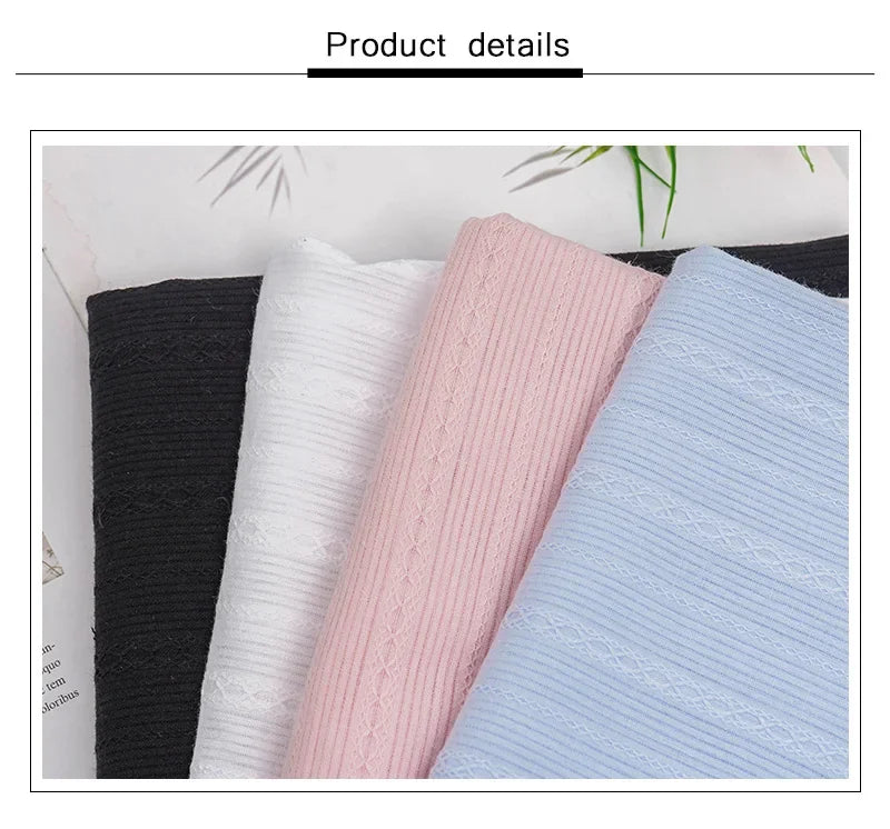 Delicate Embroidered Stripe 100% Pure Cotton Jacquard Fabric | CA1012