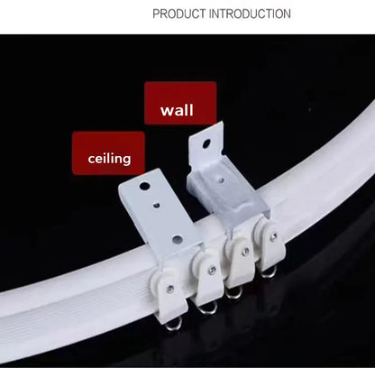 Flexible Bendable Curtain Track Set, Silent Room Divider & Window Rail, CH1004