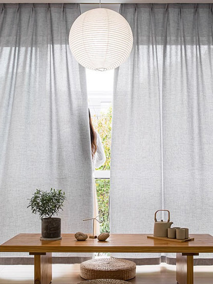 Semi-Sheer Rustic Faux Linen Drapery, CD1008