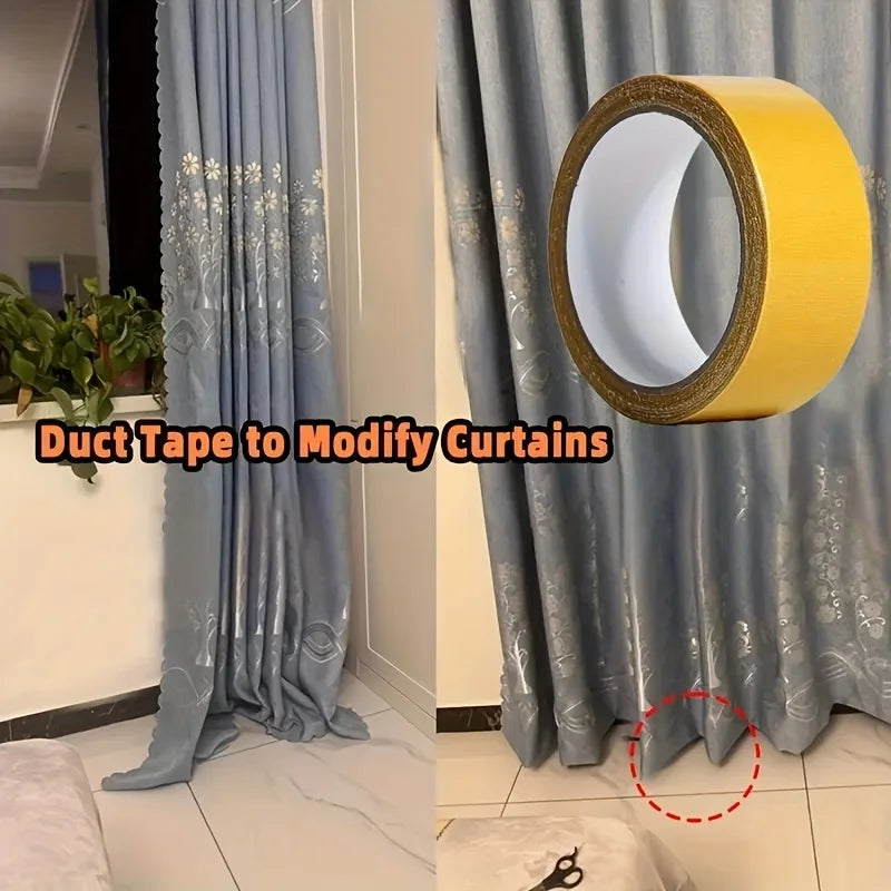 No-Sew Curtain Hemming Tape - 400" Multi-functional Fabric Adhesive Roll