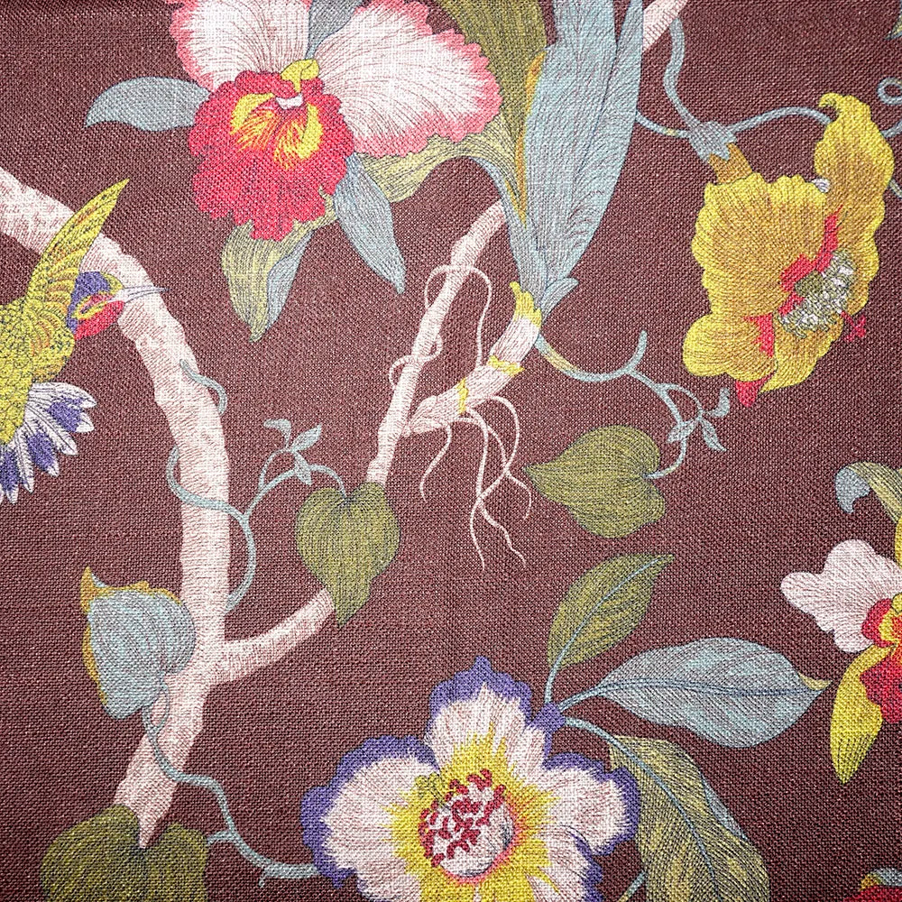 Premium Floral Hummingbird Tropical Botanical Print Blend Cotton, CA1004