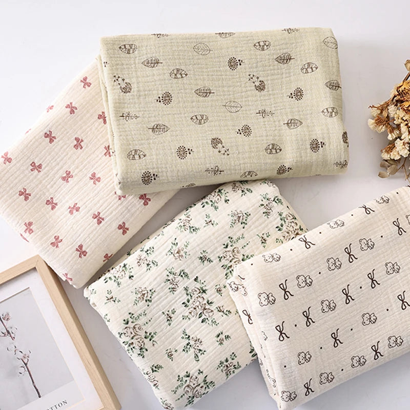Whimsical Nature Print 100% Cotton Brocade Fabric | CA1013