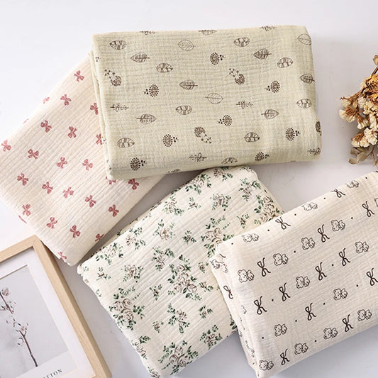 Whimsical Nature Print 100% Cotton Brocade Fabric | CA1013