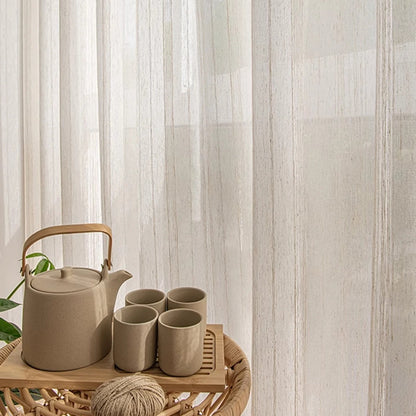 Japanese Style Textured Faux Linen Curtains | CD1035