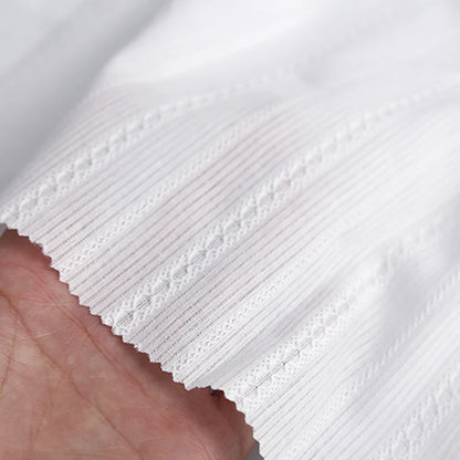 Delicate Embroidered Stripe 100% Pure Cotton Jacquard Fabric | CA1012