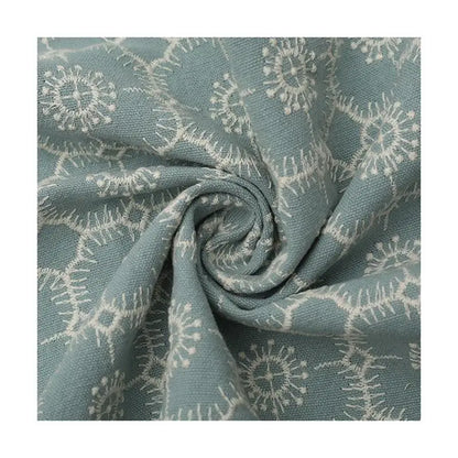 Geometric Cotton Linen Embroidered Jacquard Fabric By The Yard | CA1020