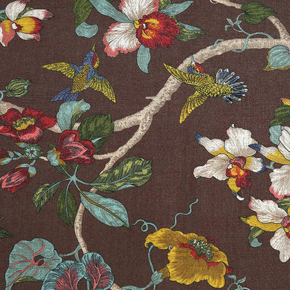 Premium Floral Hummingbird Tropical Botanical Print Blend Cotton, CA1004