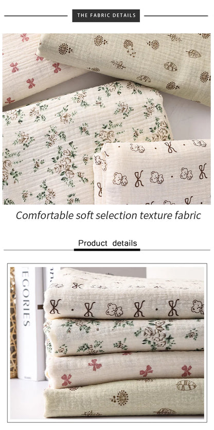 Whimsical Nature Print 100% Cotton Brocade Fabric | CA1013