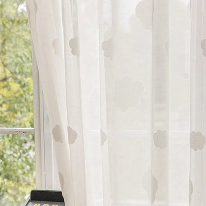 White Cloud Pattern Sheer Curtain | CD1048