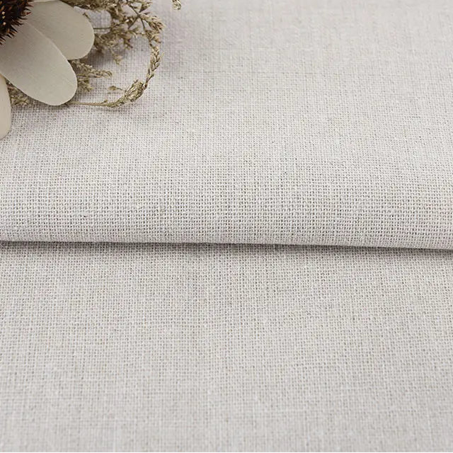 Solid Color Linen Cotton Fabric for Needlework, Embroidery and Patchwork, CA1001