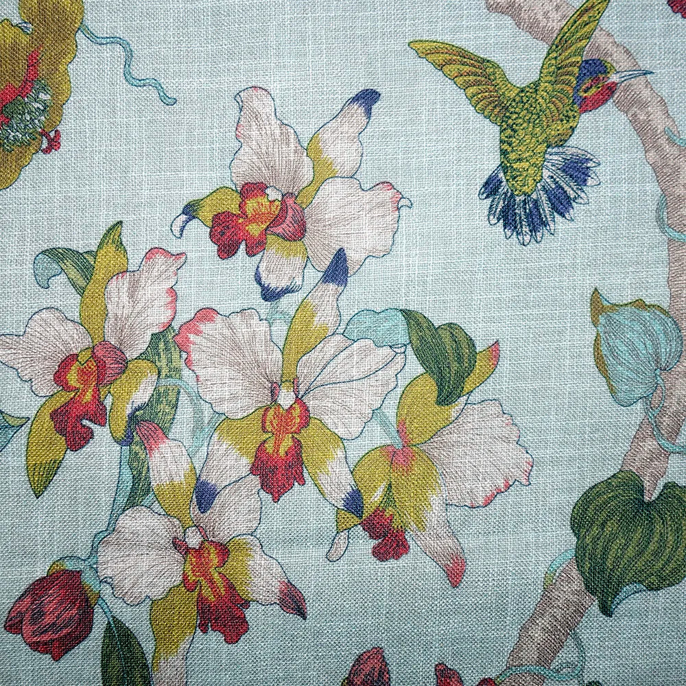 Premium Floral Hummingbird Tropical Botanical Print Blend Cotton, CA1004