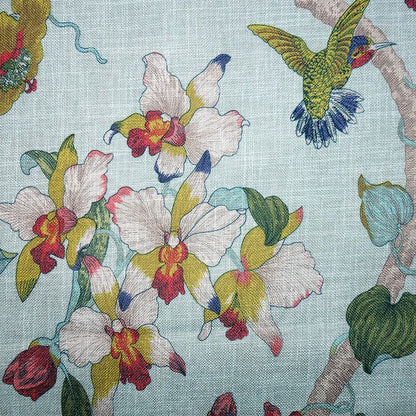 Premium Floral Hummingbird Tropical Botanical Print Blend Cotton, CA1004