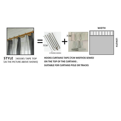 100% linen Semi-Sheer Linen Drapes | CD1036
