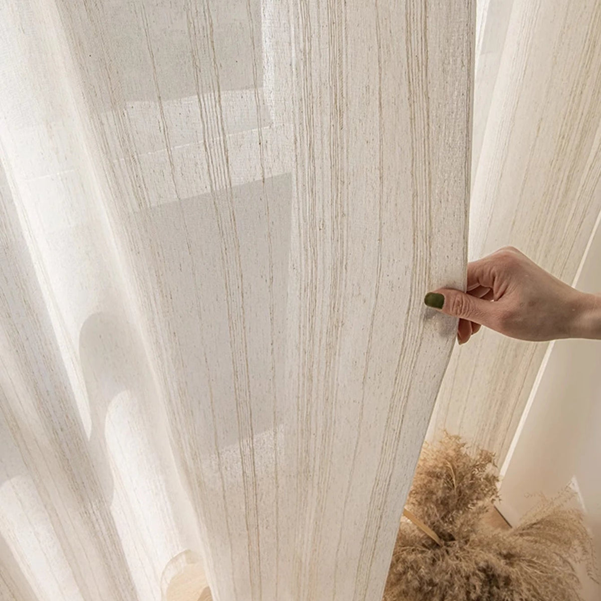 Japanese Style Textured Faux Linen Curtains | CD1035