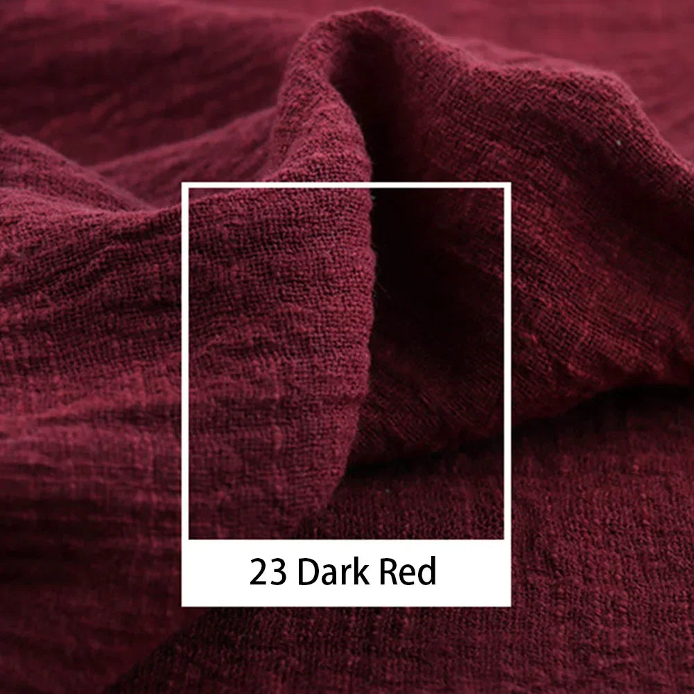Eco-Friendly Natural Linen Cotton Cambric Fabric – Soft, Breathable & Quick-Dry Textile for DIY Clothing, Curtains & Patchwork | CA1014