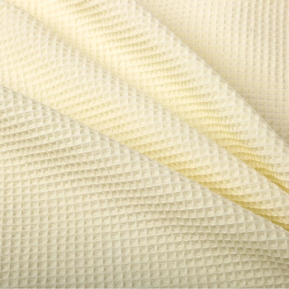 Premium Soft Waffle Weave Cotton Blend Fabric | Moisture-Absorbent, Quick-Dry Bubble Cloth For DIY Sleepwear, Towels & Modern Home Textiles | CA1015