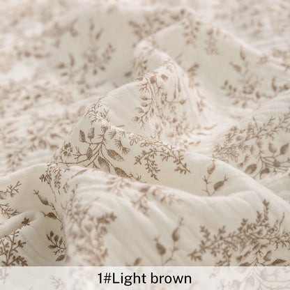Vintage Botanical 100% Cotton Crepe Fabric | CA1010