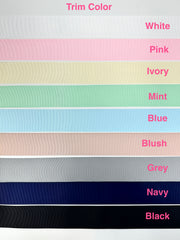 100% White Natural Linen Flat Roman Shade with boarder Black Trim/CL1010