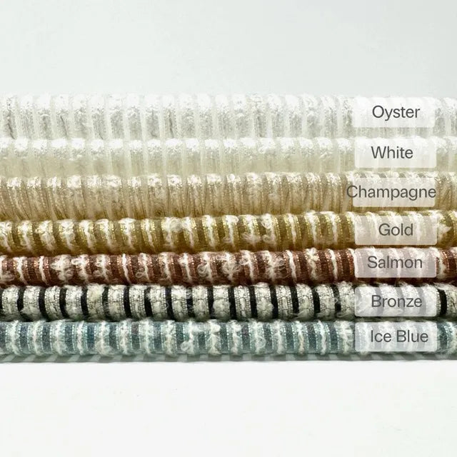 Rustic Striped Textured Semi-Sheer Fabric By The Yard, 118"Width, CL1169