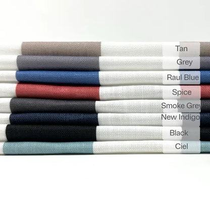 2" Stripe Faux Linen Flat Roman Shade, CL1092