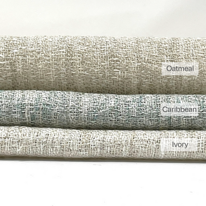 Textured Rustic Linen Blend Flat Roman Shade, CL1101